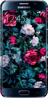 3D пластиковый глянцевый чехол Сад и розы для Samsung Galaxy S6 G920 - 6483c-80 изображение 