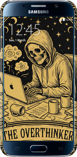 3D пластиковий матовий чехол The Overthinker для Samsung Galaxy S6 G920 - 6774m-80 изображение 