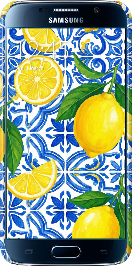 3D пластиковый глянцевый чехол Grocery Girl Italian Summer для Samsung Galaxy S6 G920 - 6766c-80 изображение 