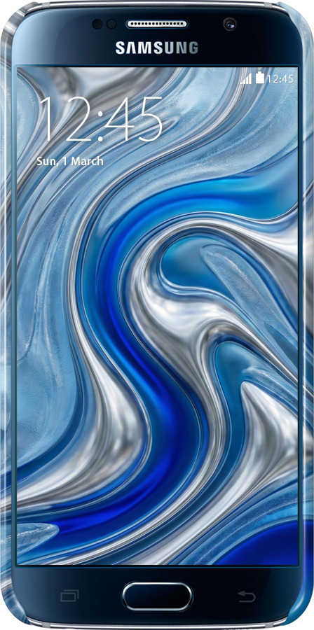 3D пластиковый матовый чехол Liquid Chrome для Samsung Galaxy S6 G920 - 6781m-80 изображение 