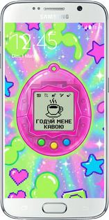 2D пластиковый чехол Y2K Aesthetic Retro Pet: Годуй мене кавою для Samsung Galaxy S6 G920 - 6784t-80 изображение 