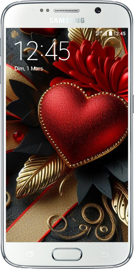 2D пластиковий чехол Сердечки v2 для Samsung Galaxy S6 G920 - 5832t-80 изображение 
