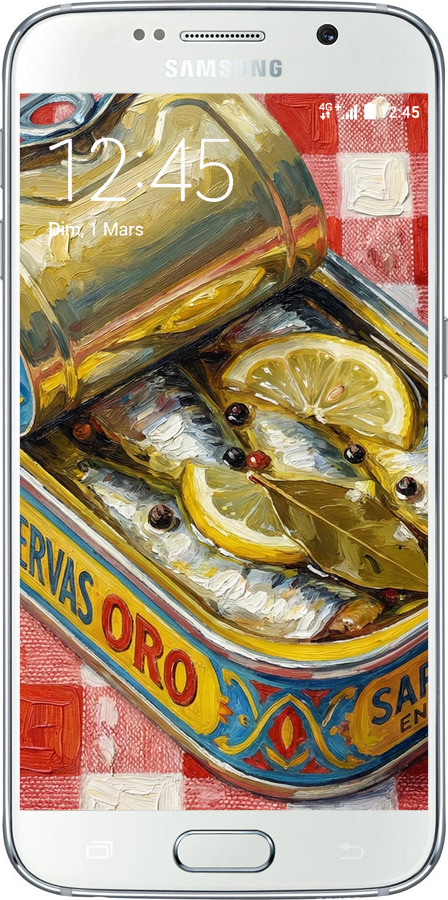 Силиконовый чехол Vintage Sardine Tin Phone для Samsung Galaxy S6 G920 - 6772u-80 изображение 