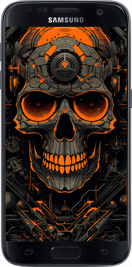 TPU чехол Череп для Samsung Galaxy S7 G930F - 5952b-106 изображение 