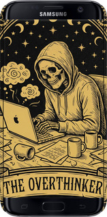 3D пластиковый матовый чехол The Overthinker для Samsung Galaxy S7 G930F - 6774m-106 изображение 