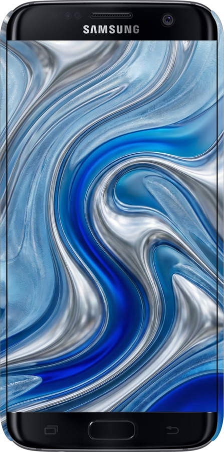 3D пластиковий матовий чехол Liquid Chrome для Samsung Galaxy S7 G930F - 6781m-106 изображение 