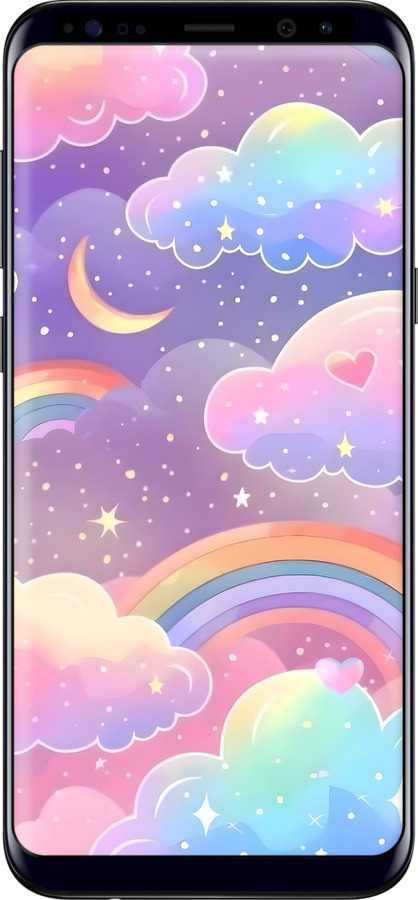 TPU чехол Облака и радуга для Samsung Galaxy S8 Plus - 6312b-817 изображение 