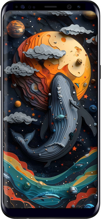 TPU чехол Кит в космосе для Samsung Galaxy S8 Plus - 6328b-817 изображение 