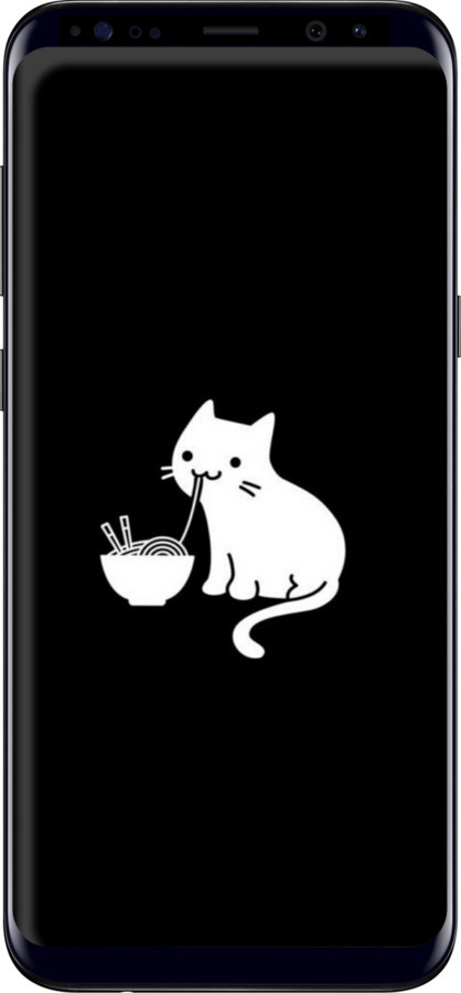 TPU чехол Милий кіт на чорному фоні для Samsung Galaxy S8 Plus - 6528b-817 изображение 