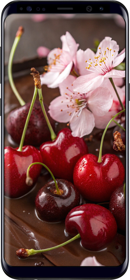 TPU чехол Вишня в шоколаде для Samsung Galaxy S8 Plus - 6698b-817 изображение 