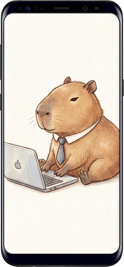 TPU чехол Funny Capybara CEO Working для Samsung Galaxy S8 Plus - 6777b-817 изображение 