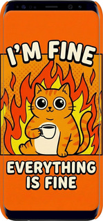 3D пластиковий глянцевий чехол Funny Cat для Samsung Galaxy S8 Plus - 6786c-817 изображение 