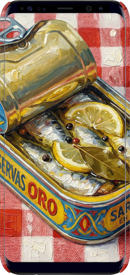 3D пластиковый глянцевый чехол Vintage Sardine Tin Phone для Samsung Galaxy S8 Plus - 6772c-817 изображение 