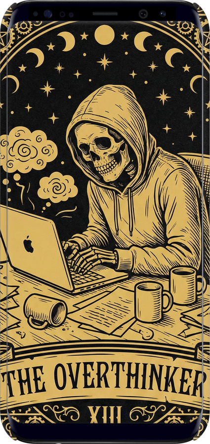 3D пластиковый глянцевый чехол The Overthinker для Samsung Galaxy S8 Plus - 6774c-817 изображение 