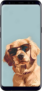 2D пластиковый чехол Пес в очках для Samsung Galaxy S8 Plus - 6381t-817 изображение 