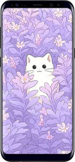 2D пластиковый чехол Котик в цветах для Samsung Galaxy S8 Plus - 6390t-817 изображение 