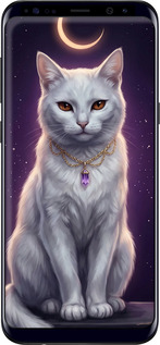 Силиконовый чехол Mystic White Cat Gothic Dark Purple Gold для Samsung Galaxy S8 Plus - 6805u-817 изображение 
