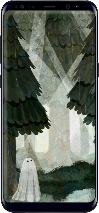 2D пластиковый чехол С изображением соснового леса и привидения для Samsung Galaxy S8 Plus - 6420t-817 изображение 