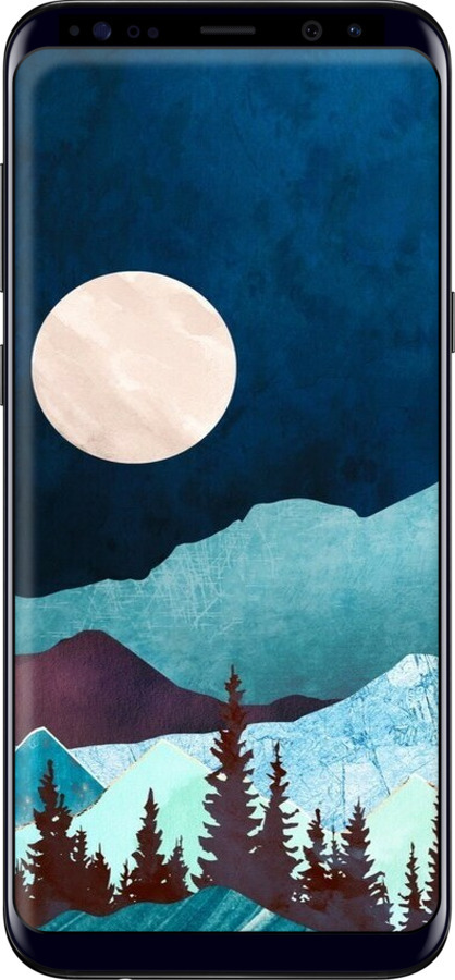 2D пластиковый чехол Горная идиллия ночной пейзаж для Samsung Galaxy S8 Plus - 6488t-817 изображение 