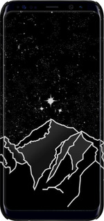 3D пластиковый матовый чехол Минималистический горный пейзаж для Samsung Galaxy S8 - 6438m-829 изображение 