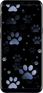 Силіконовий чехол З синіми відбитками лап для Samsung Galaxy S8 - 6441u-829 изображение 
