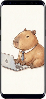 Силиконовый чехол Funny Capybara CEO Working для Samsung Galaxy S8 - 6777u-829 изображение 