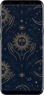 Силіконовий чехол Celestial Harmony: Sun & Moon Gold Mystic Pattern для Samsung Galaxy S8 - 6778u-829 изображение 