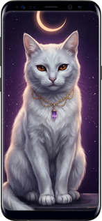 Силіконовий чехол Mystic White Cat Gothic Dark Purple Gold для Samsung Galaxy S8 - 6805u-829 изображение 