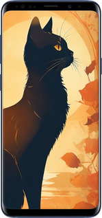 TPU чехол Черная кошка v2 для Samsung Galaxy S9 Plus - 5830b-1365 изображение 