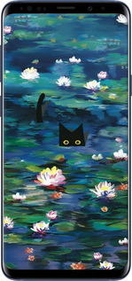 TPU чехол із зображенням водяних лілій та кішок для Samsung Galaxy S9 Plus - 6257b-1365 изображение 