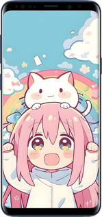 TPU чехол Девочка аниме радуга для Samsung Galaxy S9 Plus - 6304b-1365 изображение 