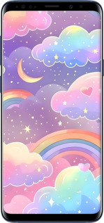 TPU чехол Облака и радуга для Samsung Galaxy S9 Plus - 6312b-1365 изображение 