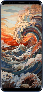 TPU чехол Арт хвилі для Samsung Galaxy S9 Plus - 6324b-1365 изображение 