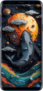 TPU чехол Кит у космосі для Samsung Galaxy S9 Plus - 6328b-1365 изображение 