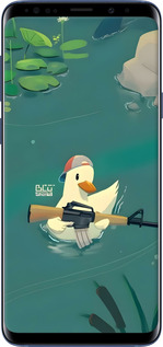 TPU чехол Уточка с автоматом для Samsung Galaxy S9 Plus - 6356b-1365 изображение 