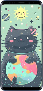 TPU чехол Милый котик для Samsung Galaxy S9 Plus - 6364b-1365 изображение 