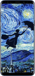 TPU чехол Із зображенням Мері Поппінс «Зоряна ніч» для Samsung Galaxy S9 Plus - 6487b-1365 изображение 
