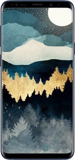 TPU чехол Нічний краєвид з лісом та горами для Samsung Galaxy S9 Plus - 6493b-1365 изображение 