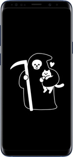 TPU чехол Мінімалістичний арт: смерть та кішка для Samsung Galaxy S9 Plus - 6529b-1365 изображение 