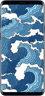 TPU чехол Абстрактный рисунок морских волн для Samsung Galaxy S9 Plus - 6538b-1365 изображение 