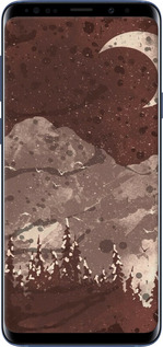 TPU чехол С изображением лунного пейзажа в ночном лесу для Samsung Galaxy S9 Plus - 6546b-1365 изображение 