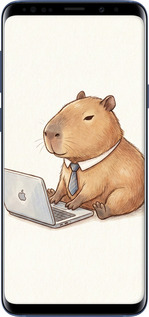 TPU чехол Funny Capybara CEO Working для Samsung Galaxy S9 Plus - 6777b-1365 изображение 