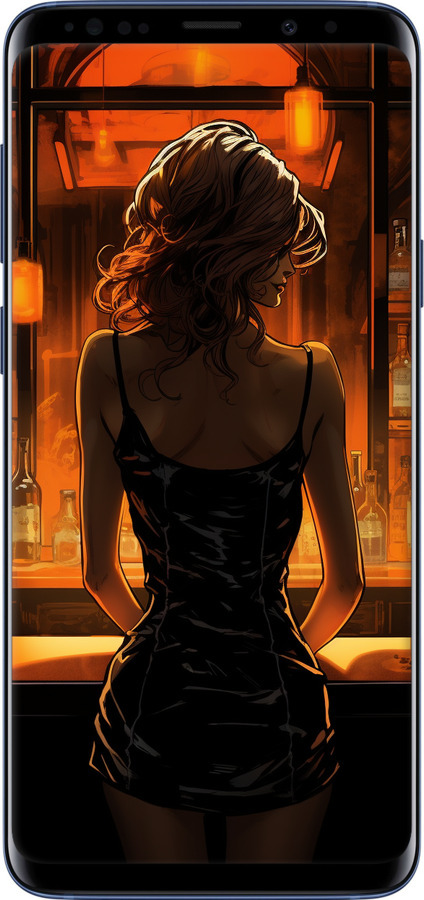 TPU чехол Чехол для телефона Девушка в баре для Samsung Galaxy S9 Plus - 5947b-1365 изображение 
