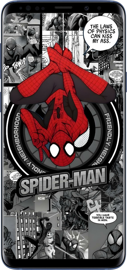 TPU чехол Человек паук для Samsung Galaxy S9 Plus - 6279b-1365 изображение 