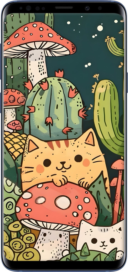 TPU чехол Коты грибы для Samsung Galaxy S9 Plus - 6321b-1365 изображение 