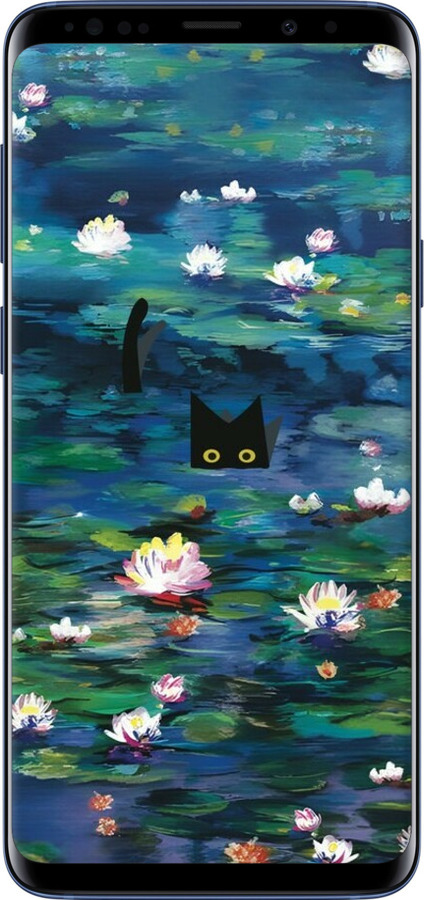TPU чехол Чохол із зображенням водяних лілій Моне та кішок для Samsung Galaxy S9 Plus - 6399b-1365 изображение 