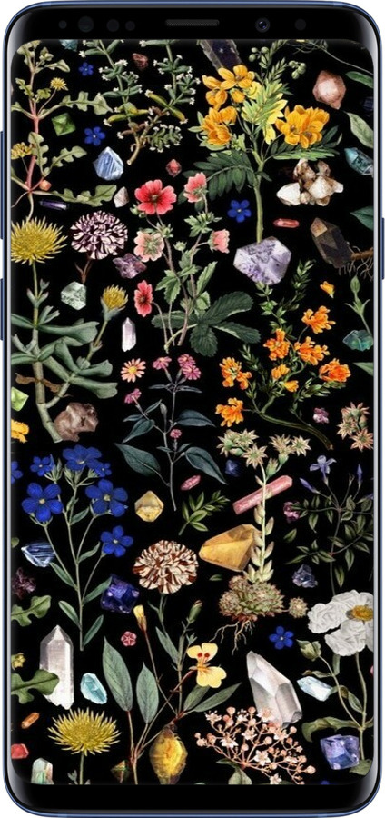 TPU чехол С цветами для Samsung Galaxy S9 Plus - 6422b-1365 изображение 