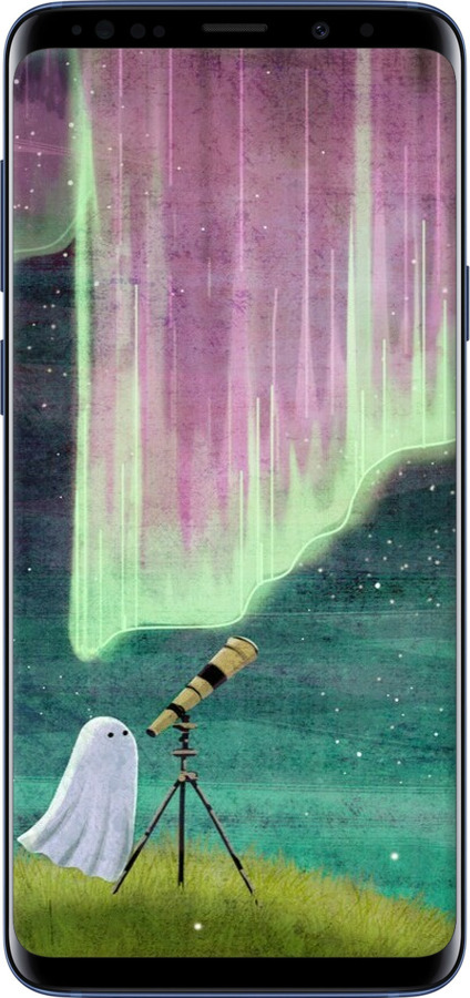 TPU чехол Привидение и звезды для Samsung Galaxy S9 Plus - 6443b-1365 изображение 