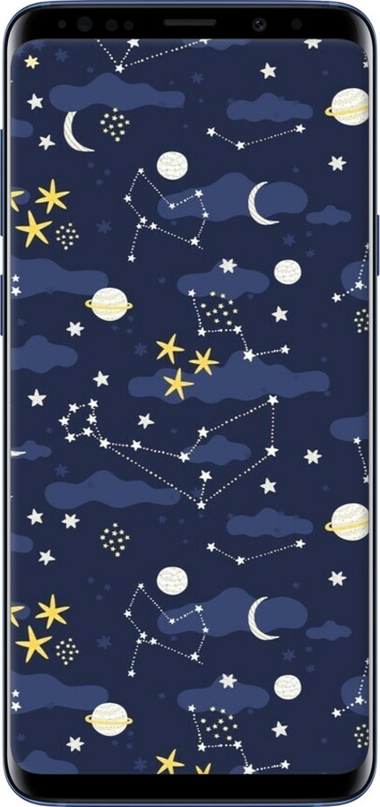 TPU чехол Астрономический узор. Милый дизайн мультяшной вселенной для Samsung Galaxy S9 Plus - 6446b-1365 изображение 