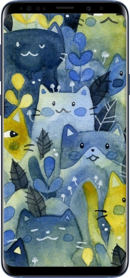 TPU чехол С изображением кошачьего леса для Samsung Galaxy S9 Plus - 6447b-1365 изображение 